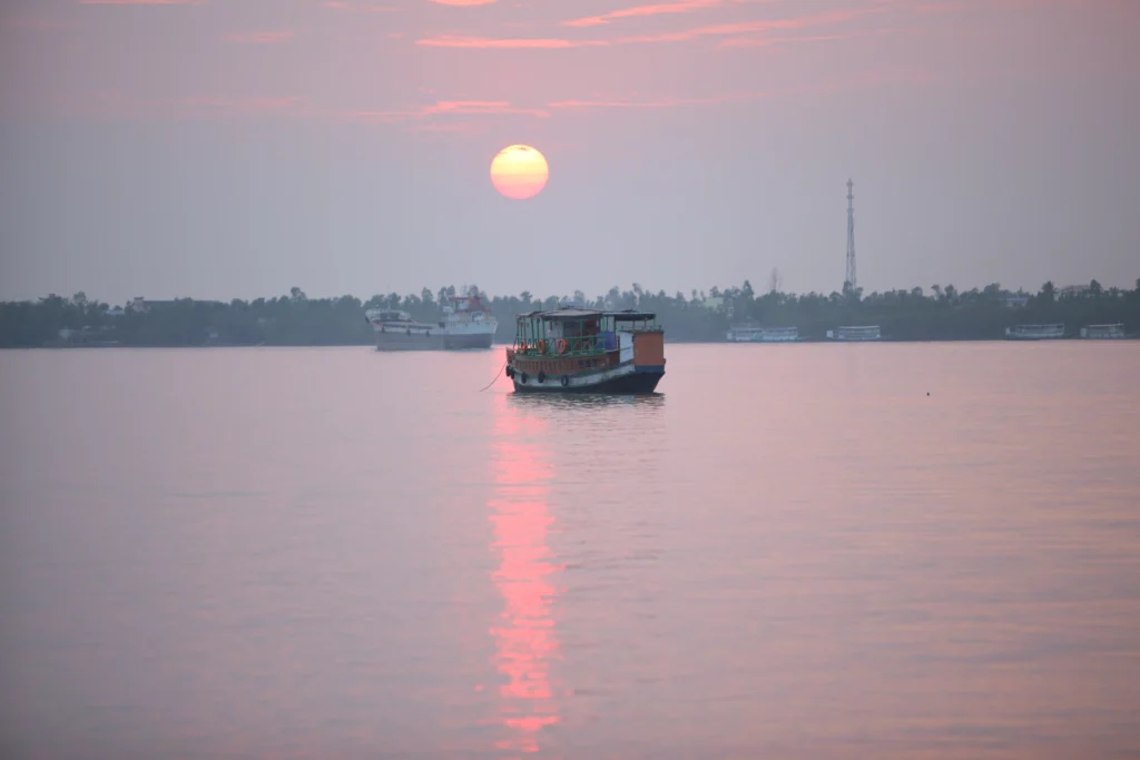 Sunset on River Brahmaputra