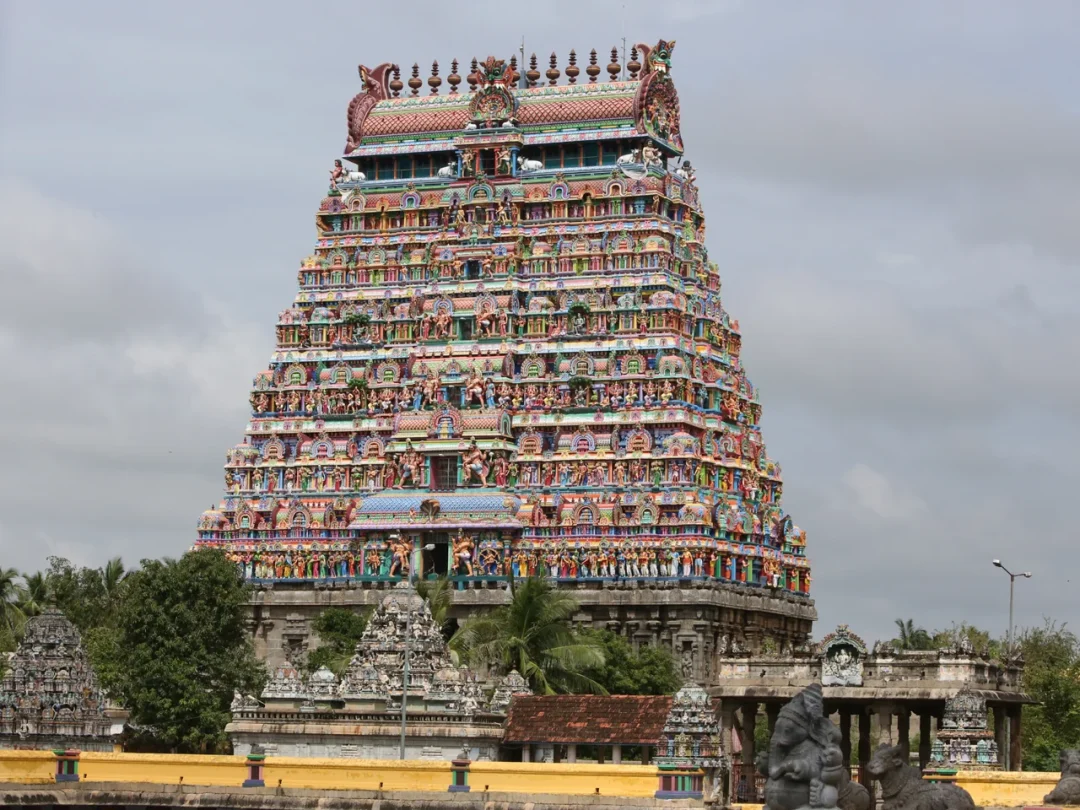 A typical temple in Tamil Nadu