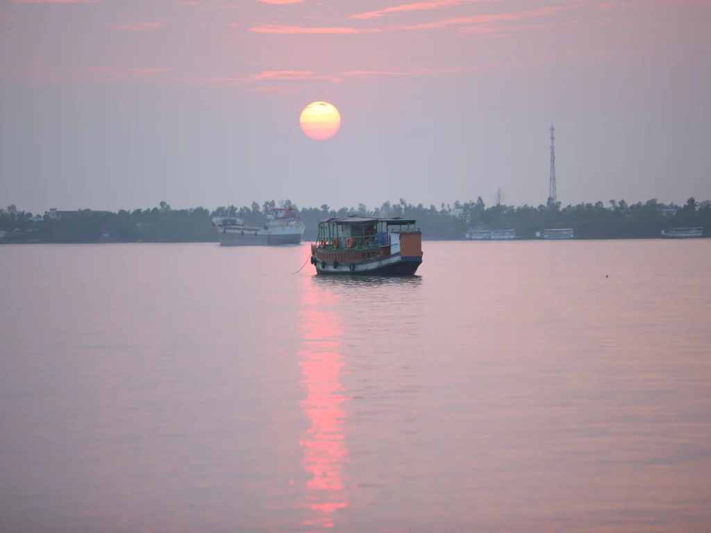 Sunset on River Brahmaputra